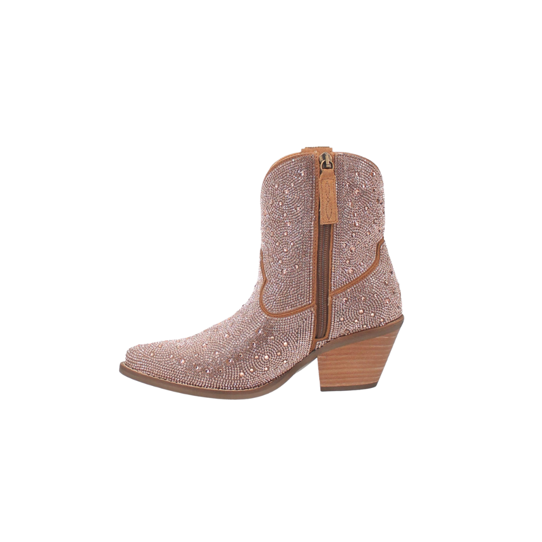 Dingo Women's Rhinestone Rose Gold Boots