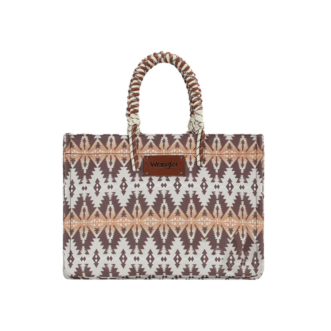 Wrangler Women's Southwestern Print Tote Khaki Bag