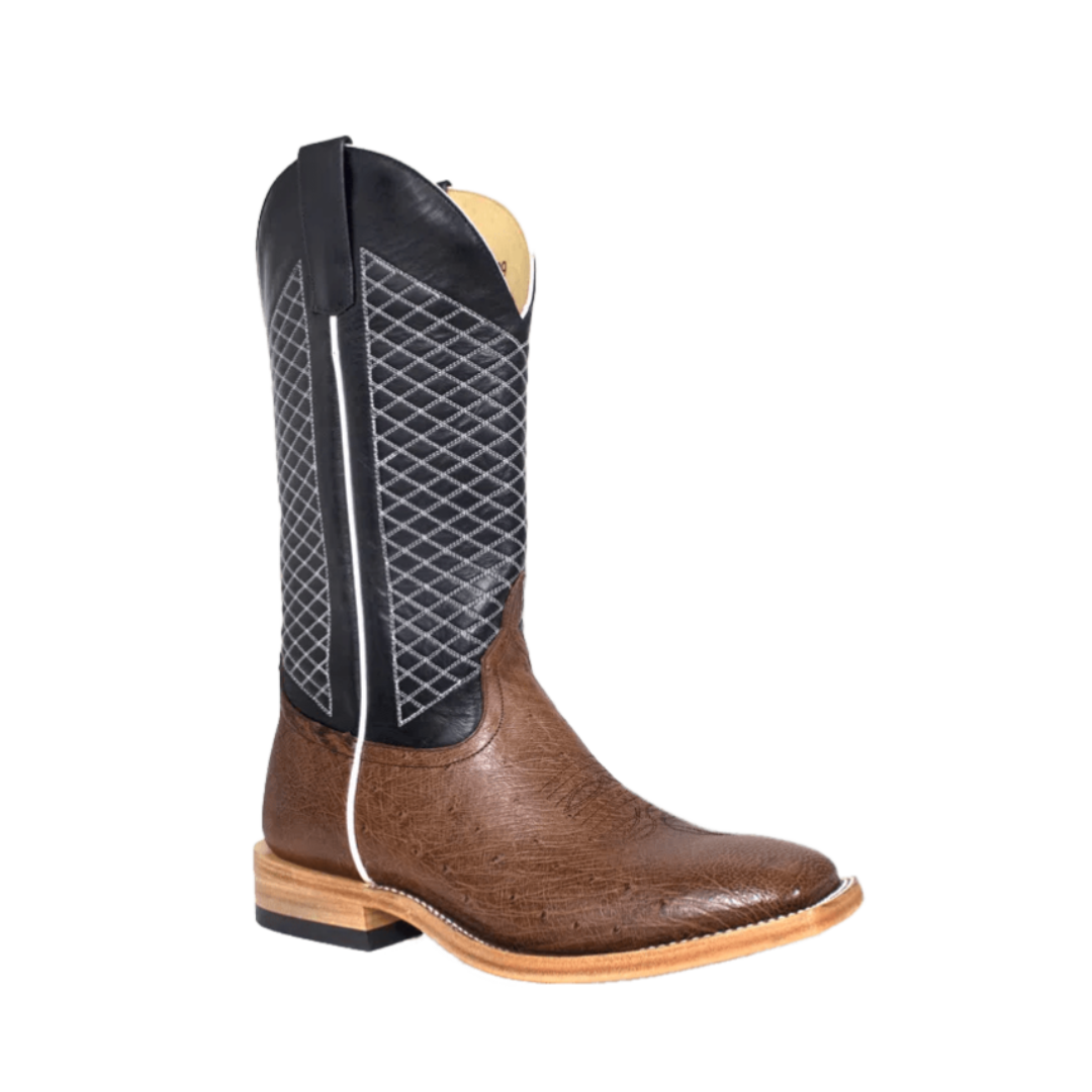 Horse Power Men's Kango Smooth Ostrich Brown Toe Boots
