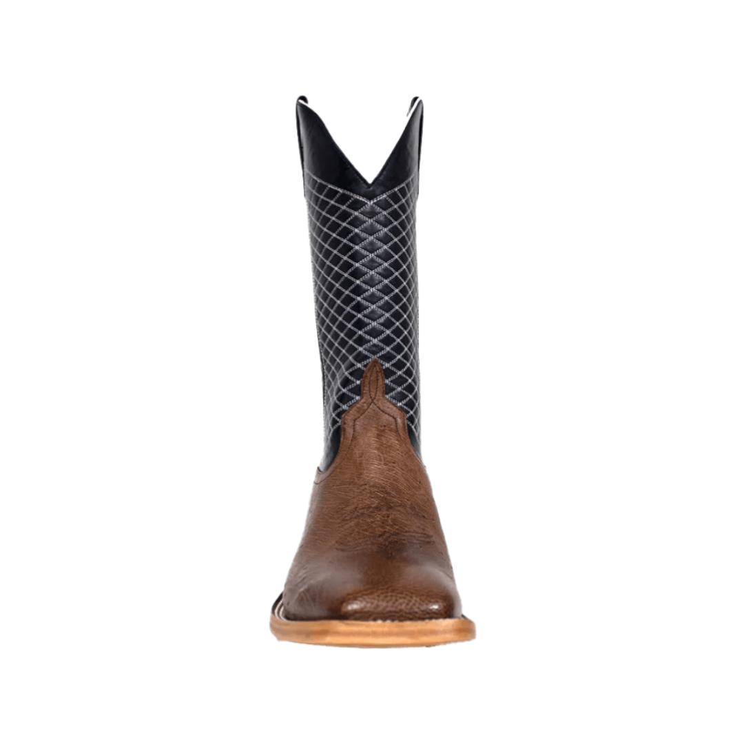Horse Power Men's Kango Smooth Ostrich Brown Toe Boots