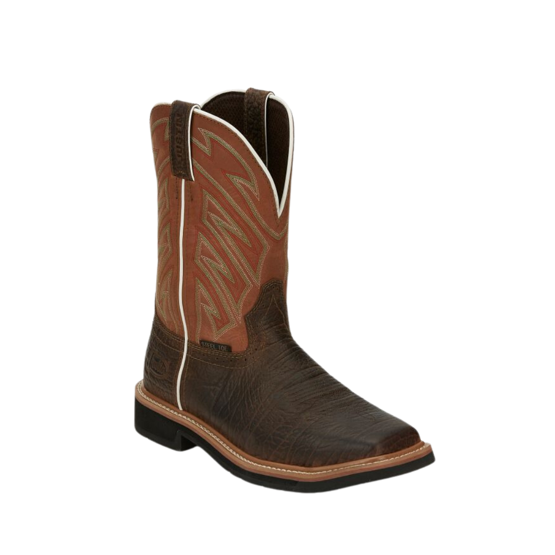 Justin Men's Electrician 11" Work Brown Boots