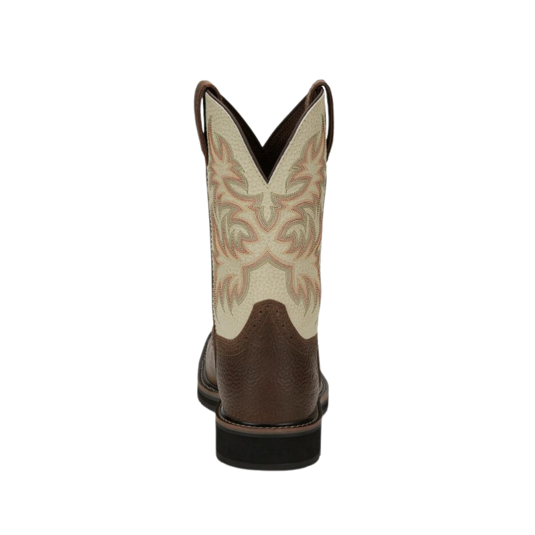 Justin Men's Electrical Hazard Steel Work Toe Brown Boots