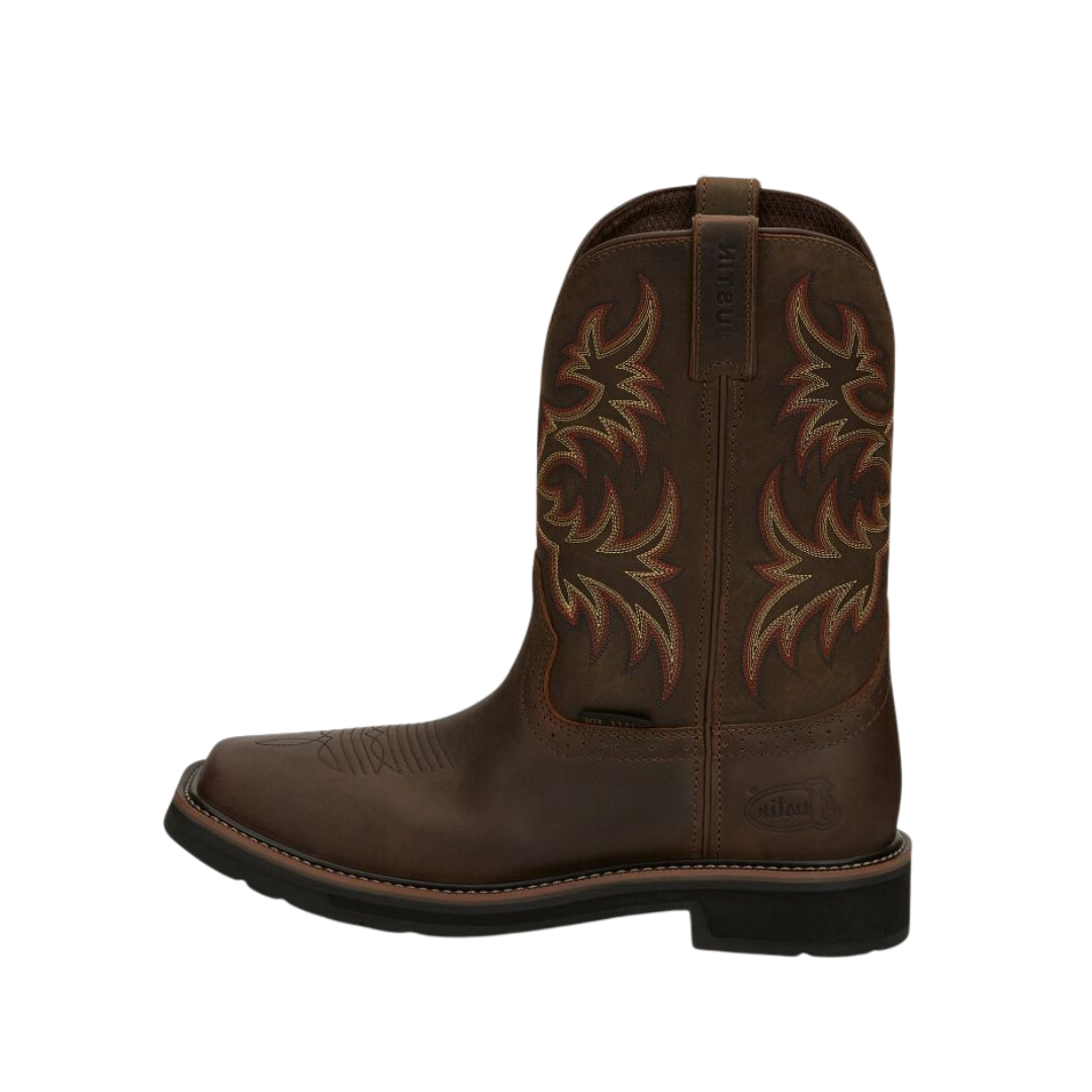 Justin Men's Brown Driller 11" Steel Toe Work Boots