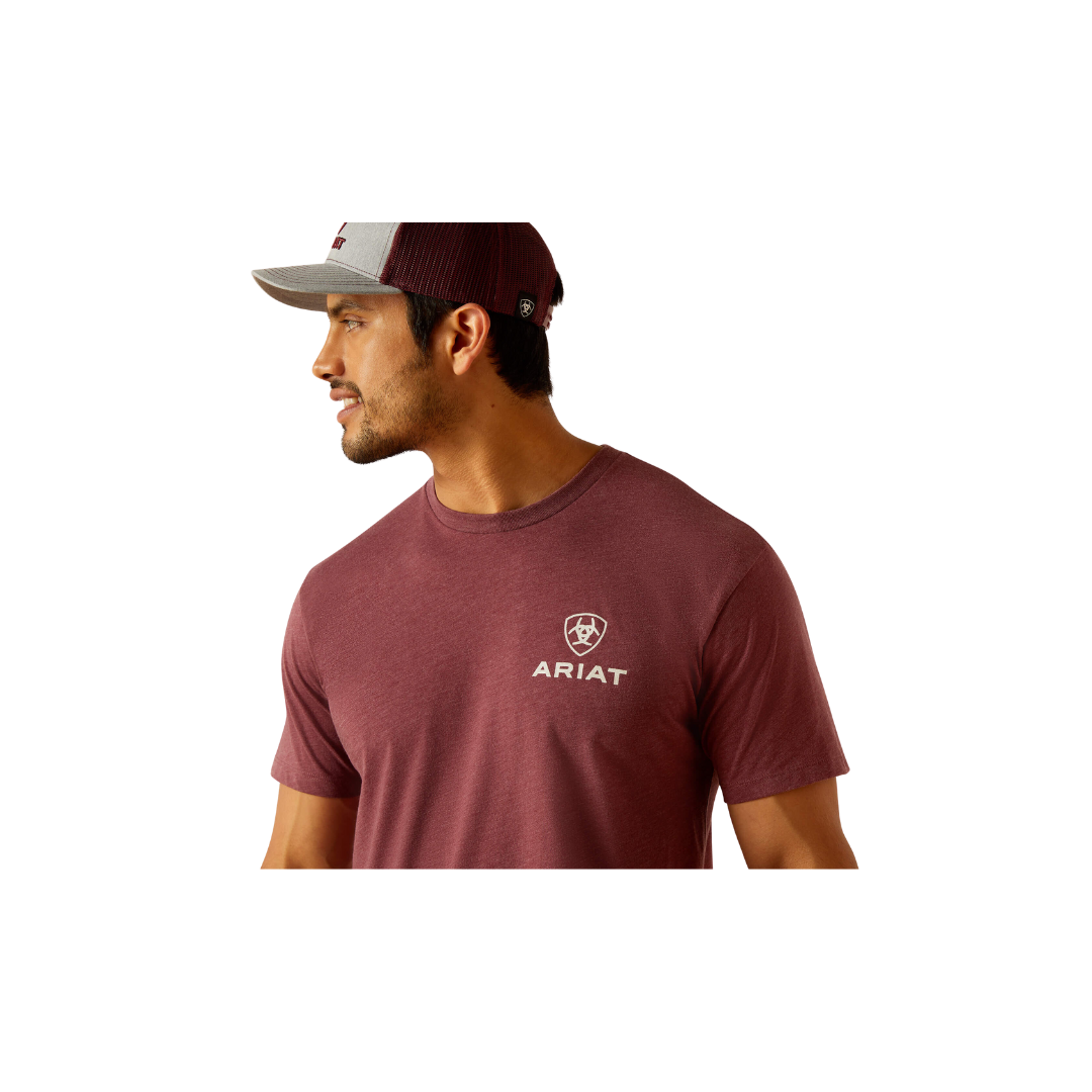 Ariat Men's Quadrant Burgundy Heather T-Shirt