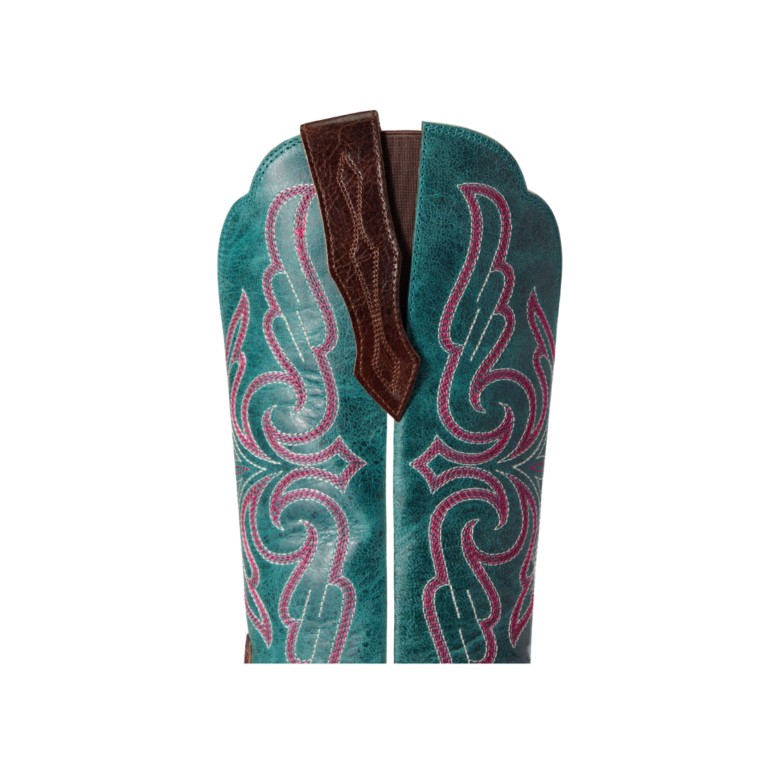 Ariat Women's Primera Teal Stretchfit Barrel Brown Boots
