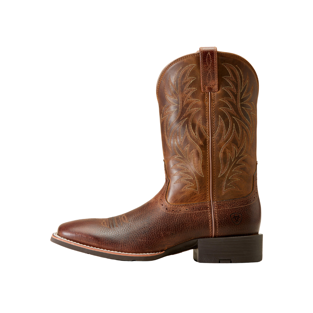 Ariat Men's Sport Wide Cowboy Fiddle Brown Boots