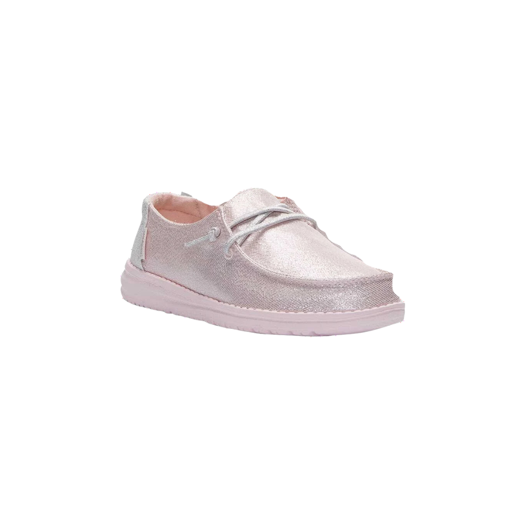 Hey Dude Youth Girl's Sparkling Lilac Slip Pink Shoes