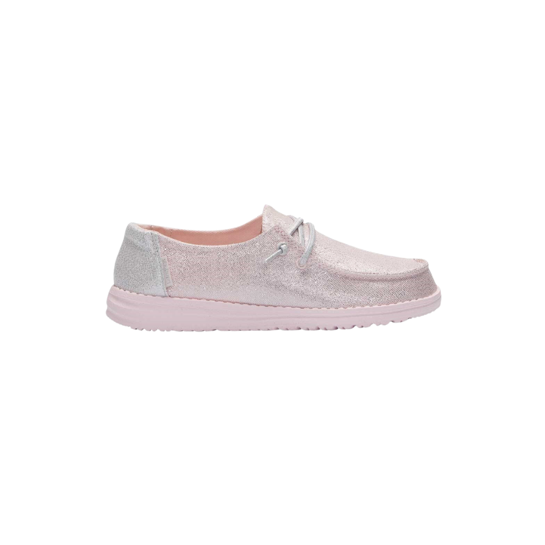 Hey Dude Youth Girl's Sparkling Lilac Slip Pink Shoes