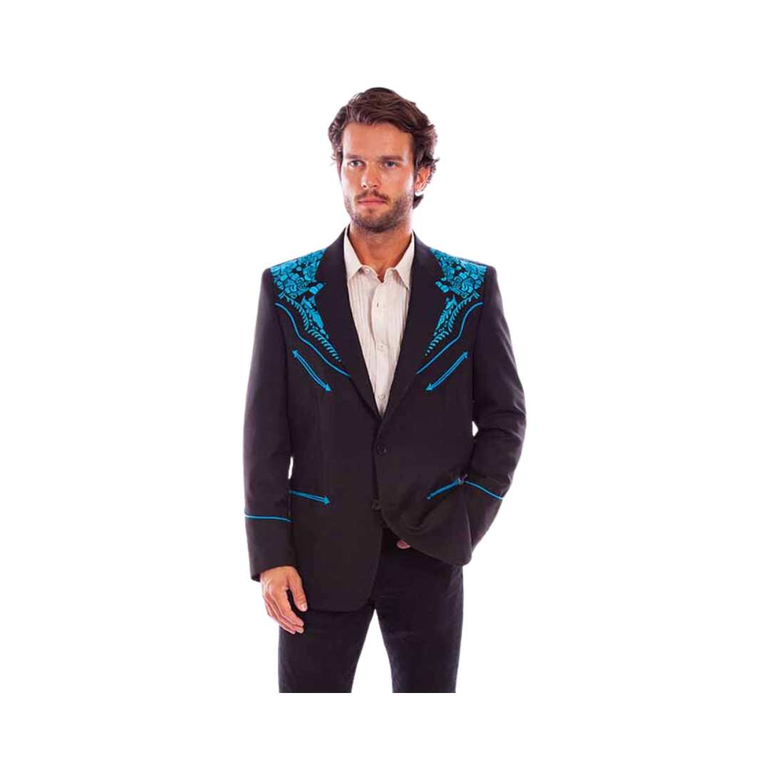 Scully Western Big Men's Embroidered Blazer