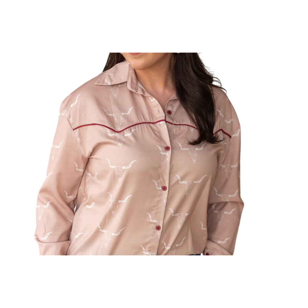 Southern Grace Women's Honky Tonk Attitude Button Up Shirt