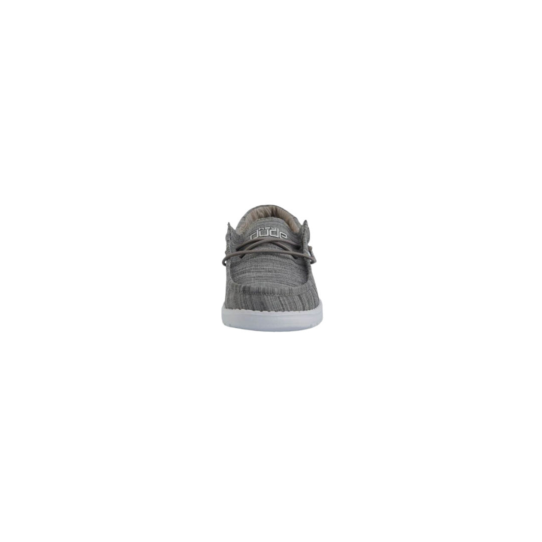 Hey Dude Youth Boy's Wally Linen Slip Grey Shoes