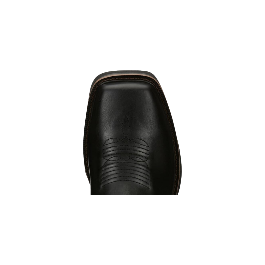 Justin Men's Square Steel Toe Cowboy Black Boots