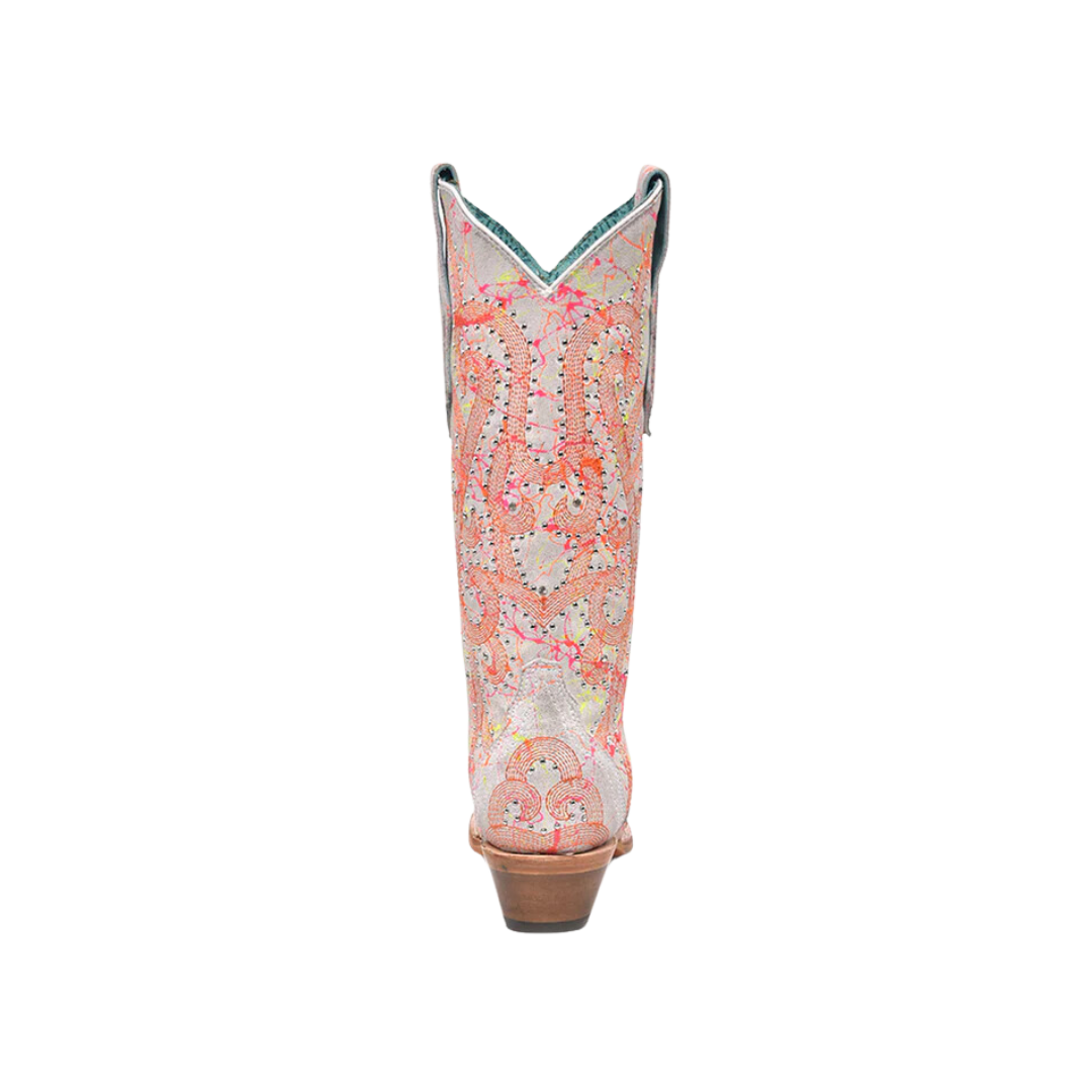 Corral Women's Western Neon Light Snip Toe Multicolor Boots