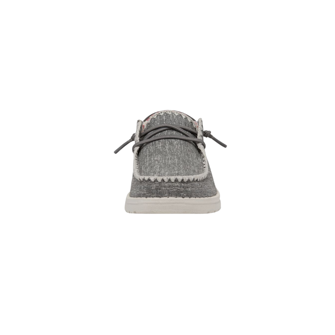 Hey Dude Women's Wendy Rodeo Slip Grey Shoes