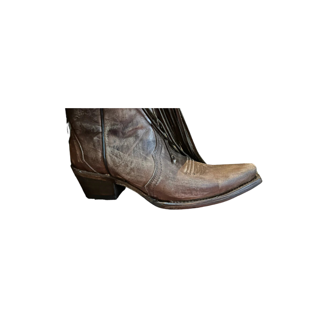 Corral Women's Circle G Brick Fringes Western Brown Boots