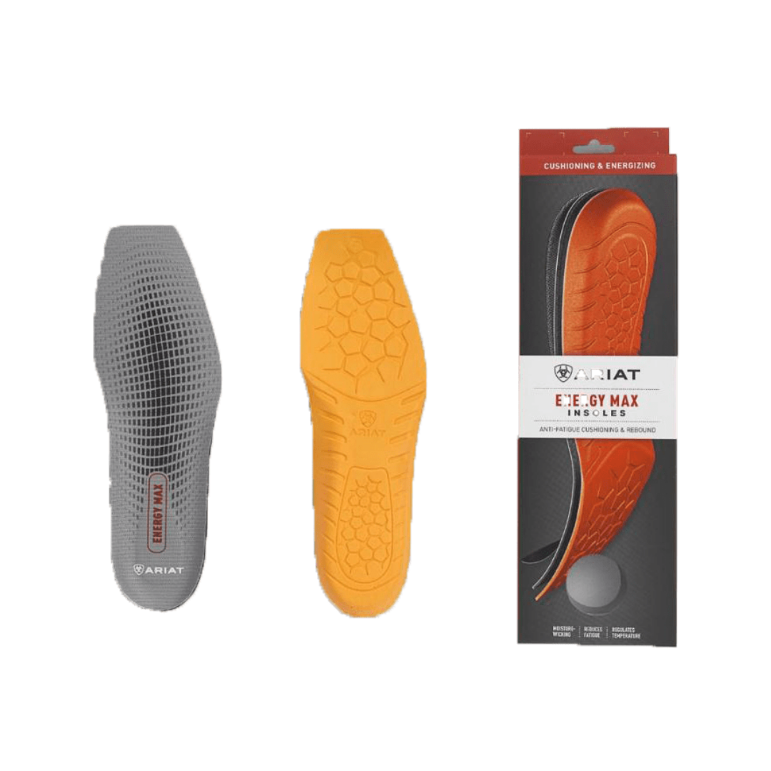 Ariat Men's Energy Max Square Toe Xtra Comfort Grey Insoles