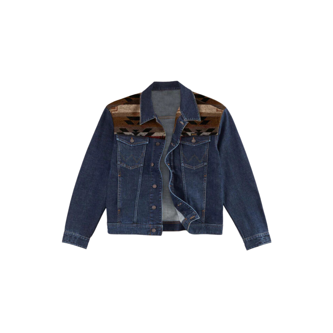 Wrangler Youth Girl's Denim Unlined Pecan Pie Blue Jacket