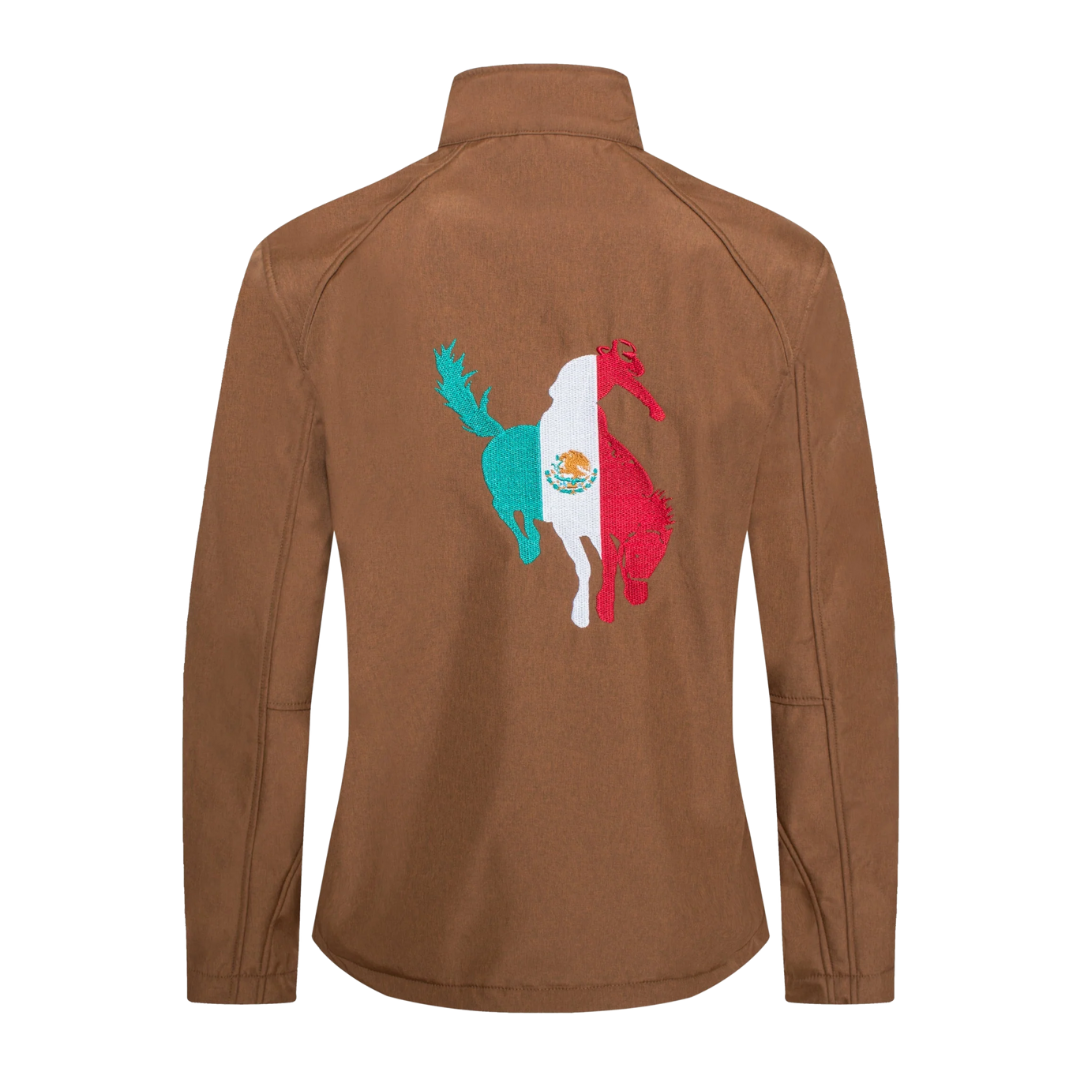 Avalon Women's Western Mexico Embroidery Cognac Jacket