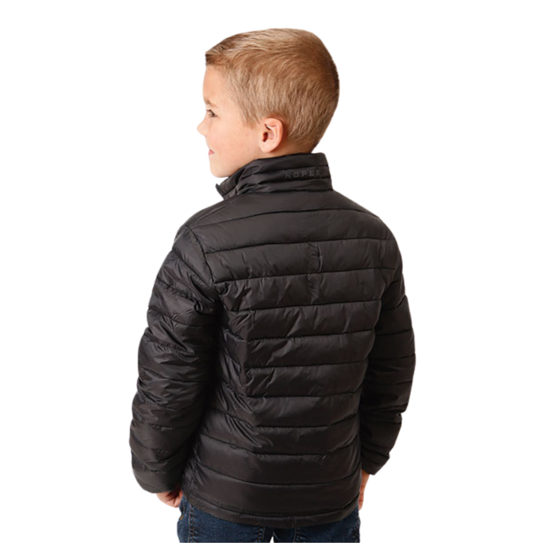 Roper Youth Boy's Nylon Parachute Black Jacket