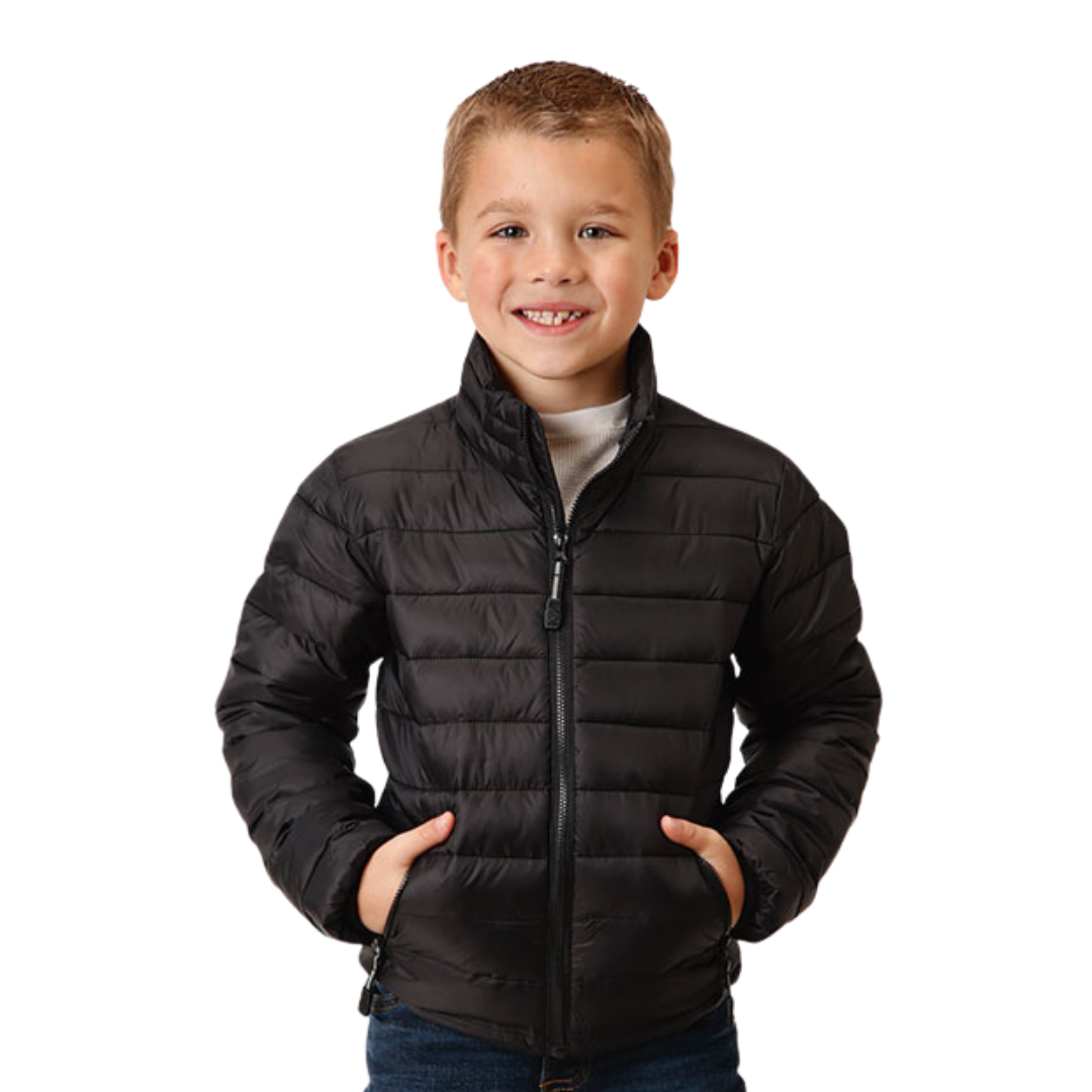 Roper Youth Boy's Nylon Parachute Black Jacket