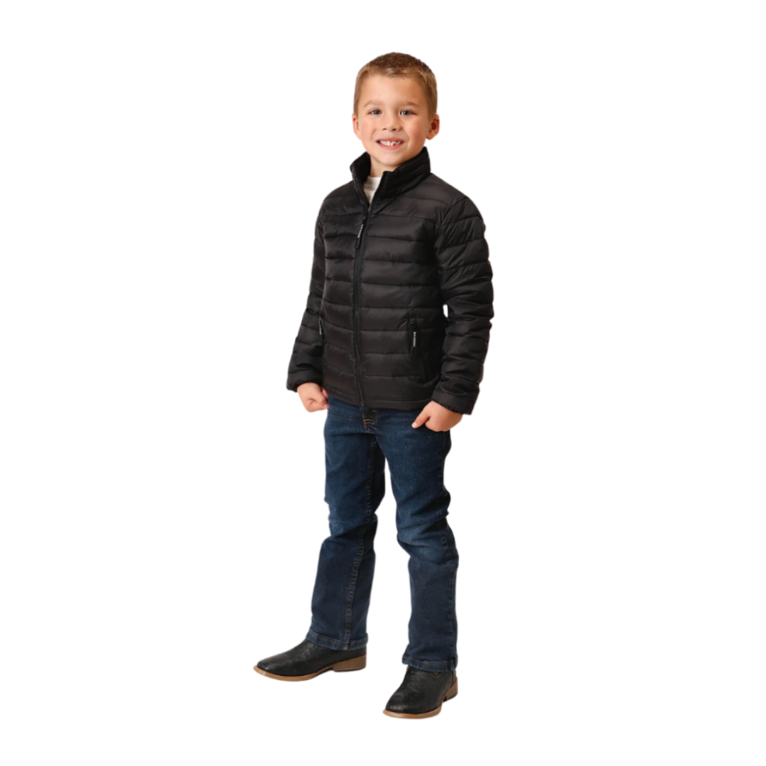 Roper Youth Boy's Nylon Parachute Black Jacket