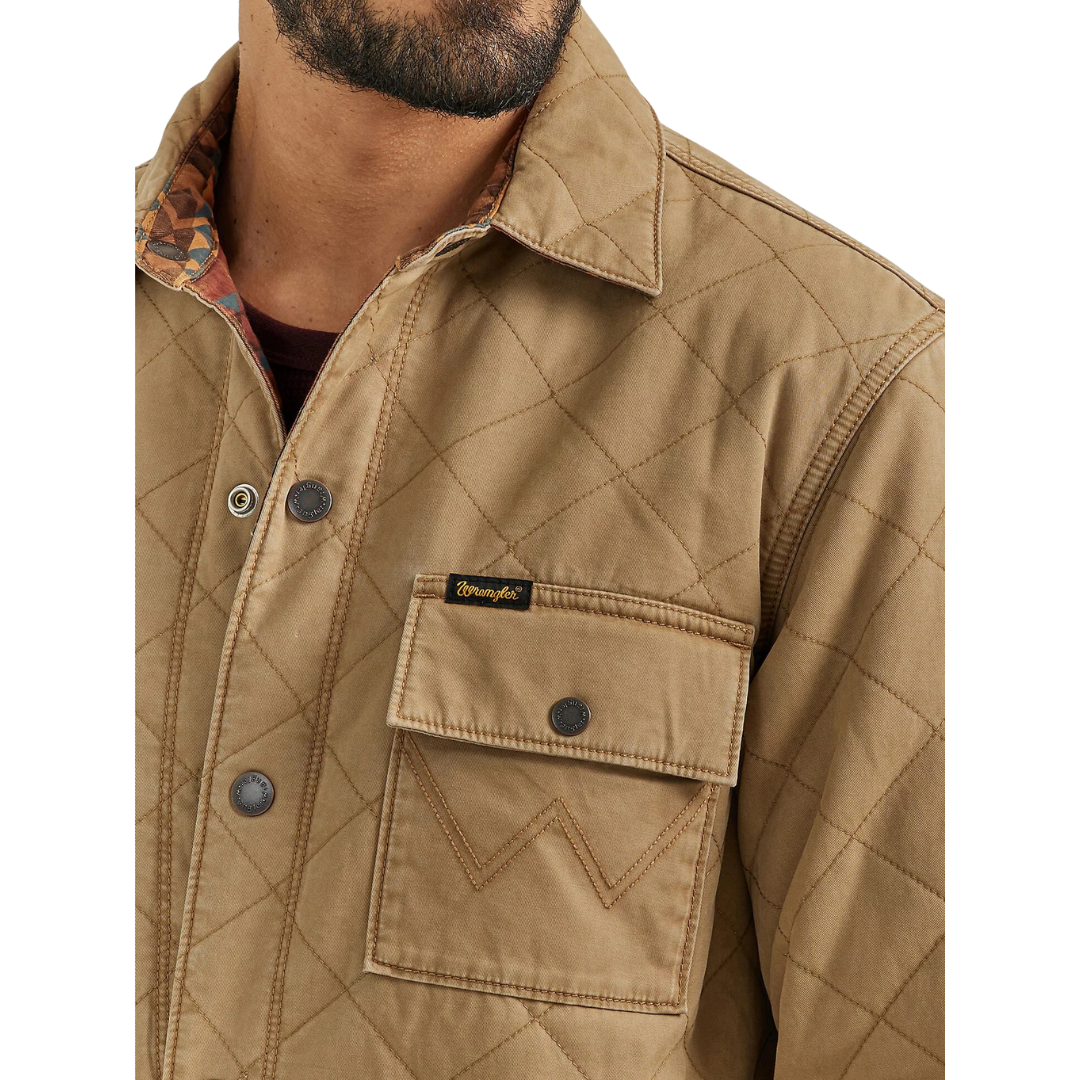 Wrangler Men's Reversible Quilted Shirt Jacket