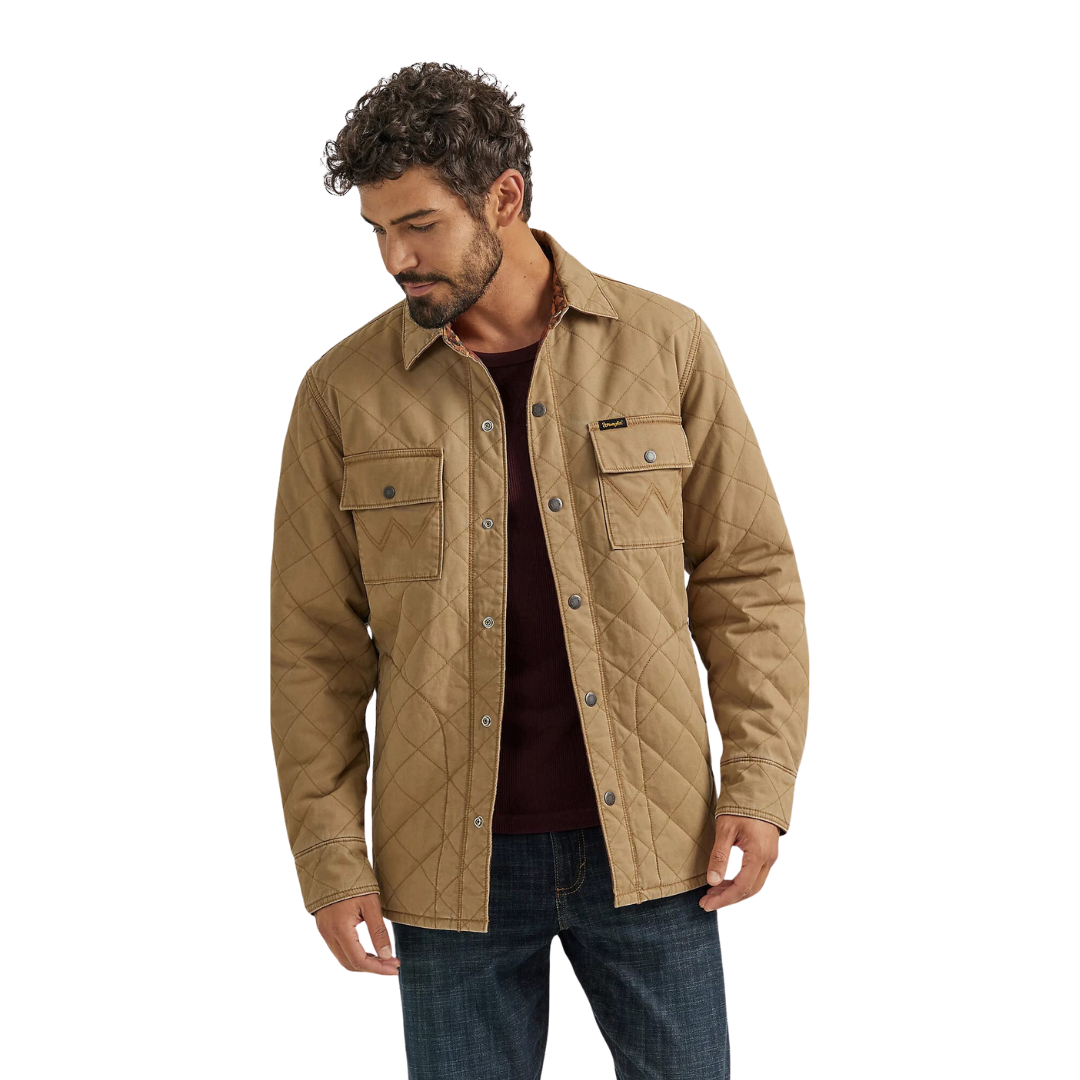 Wrangler Men's Reversible Quilted Shirt Jacket