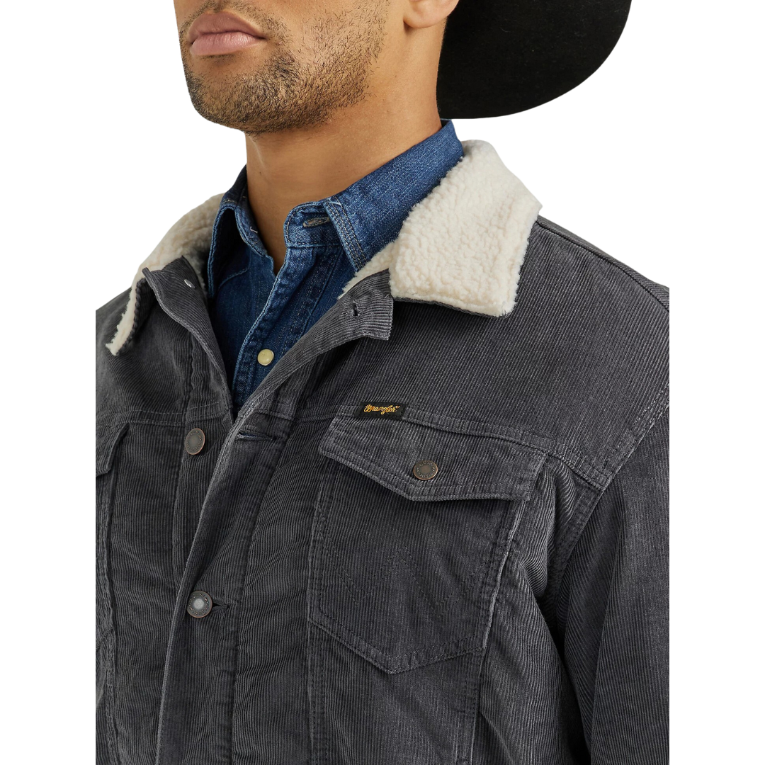 Wrangler Men's Cowboy Sherpa Lined Corduroy Jacket