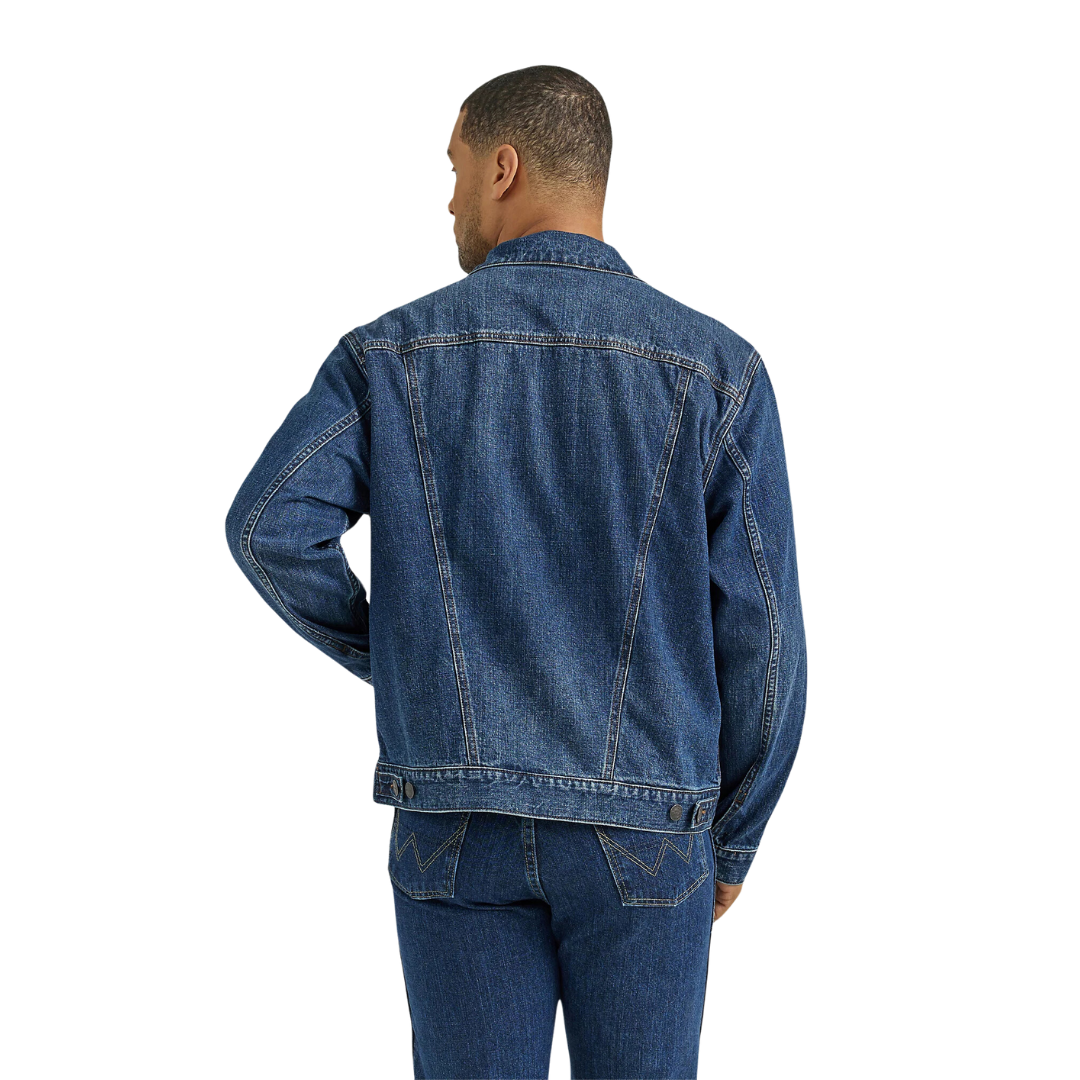 Wrangler Men's Flannel Lined Western Denim Winterberry Jacket