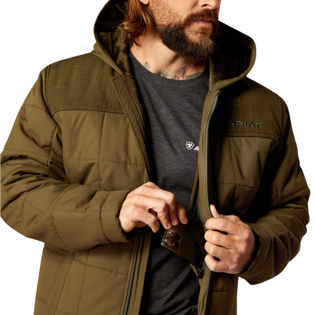 Ariat Men's Crius Hooded Insulated Relic Heather Jacket