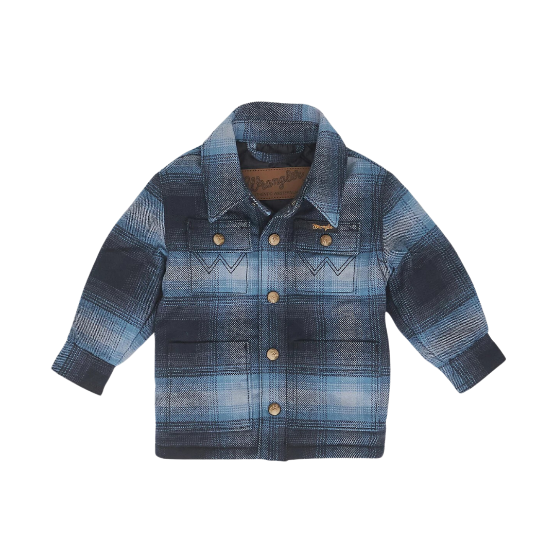 Wrangler Boy's Quilt Lined Flannel Shirt Jacket