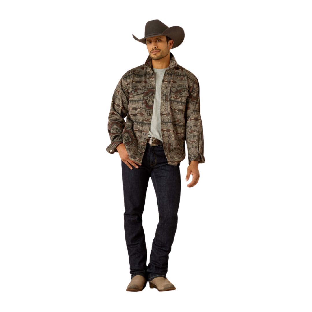 Ariat Men's Caldwell Printed Shirt Brindle Jacket