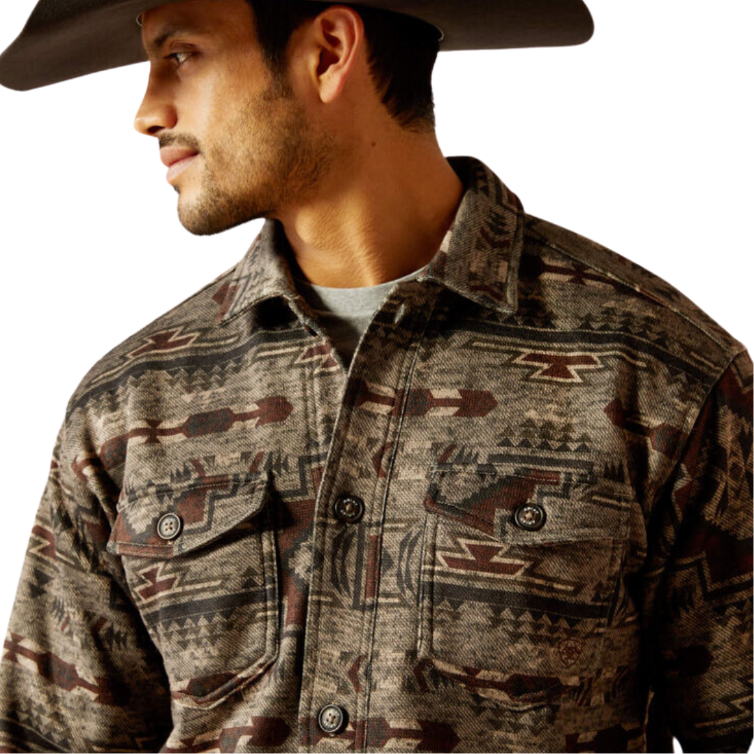 Ariat Men's Caldwell Printed Shirt Brindle Jacket