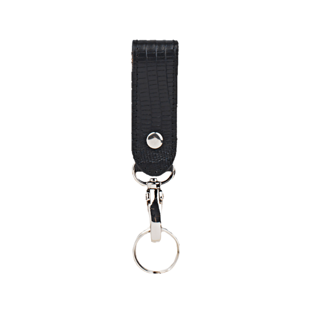 Ariat Unisex Lizard Print Black Ring Keychain