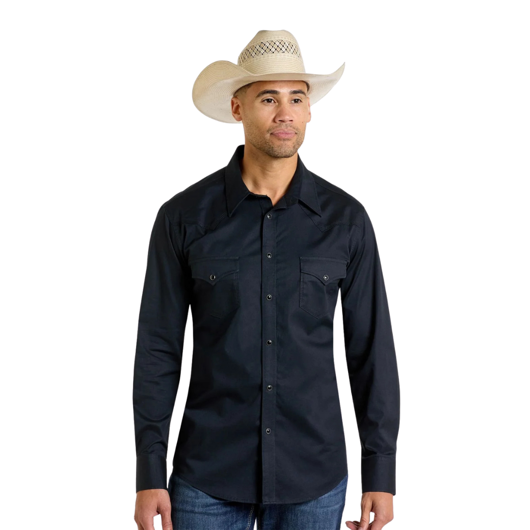 Rock & Roll Men's Slim Fit Black Shirt