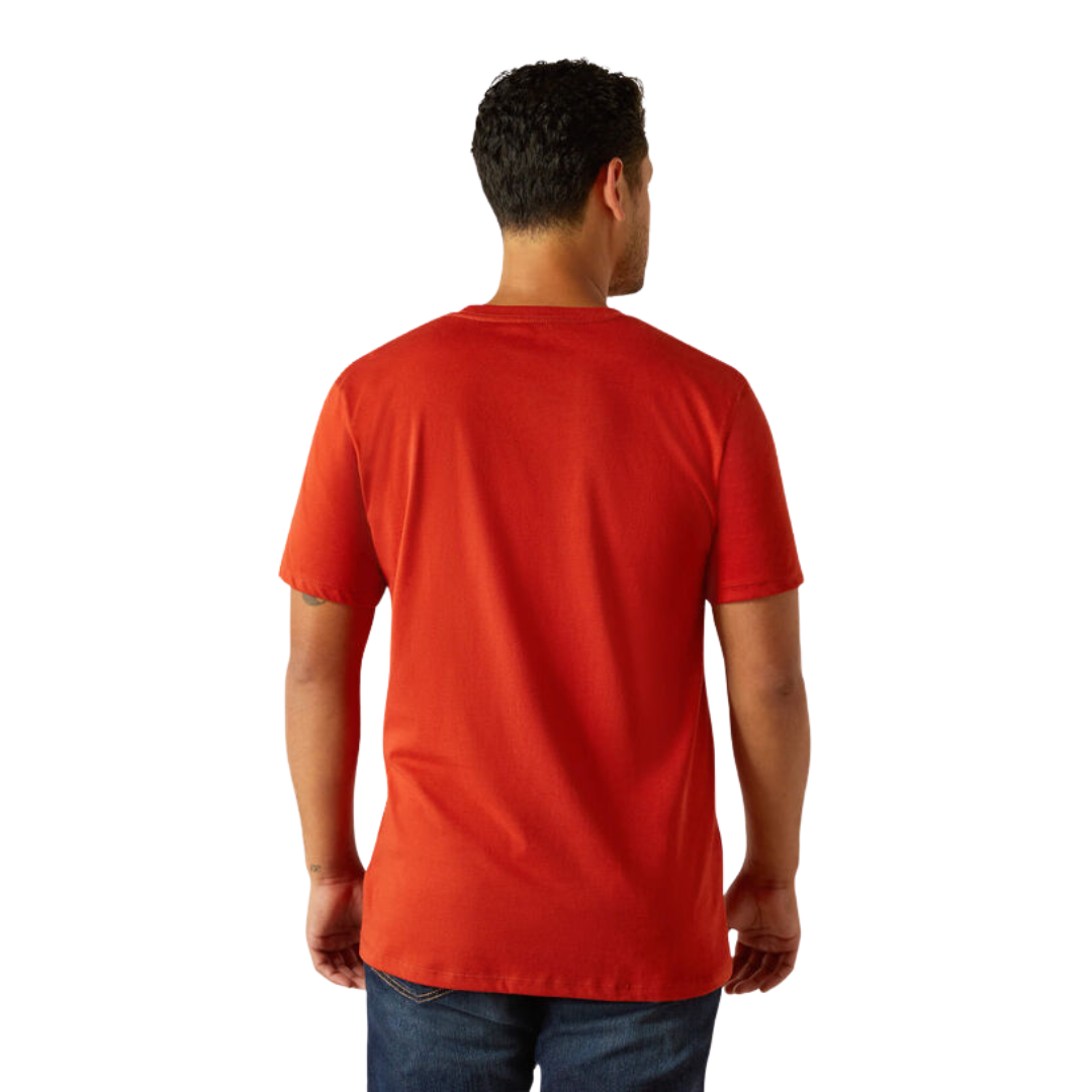 Ariat Men's Geo Fill Red Ochre Graphic Tee Shirt