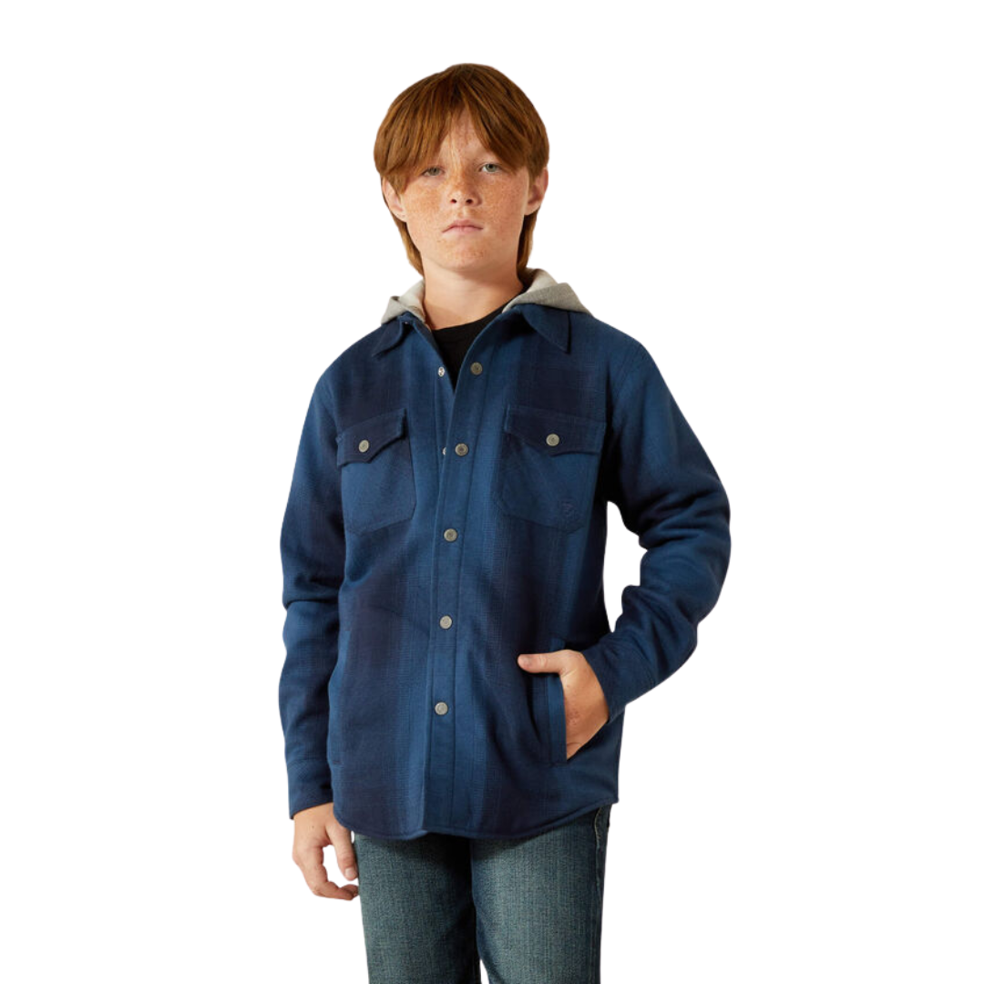 Ariat Youth Boy's Hicks Retro Shirt Blue Nights Jacket