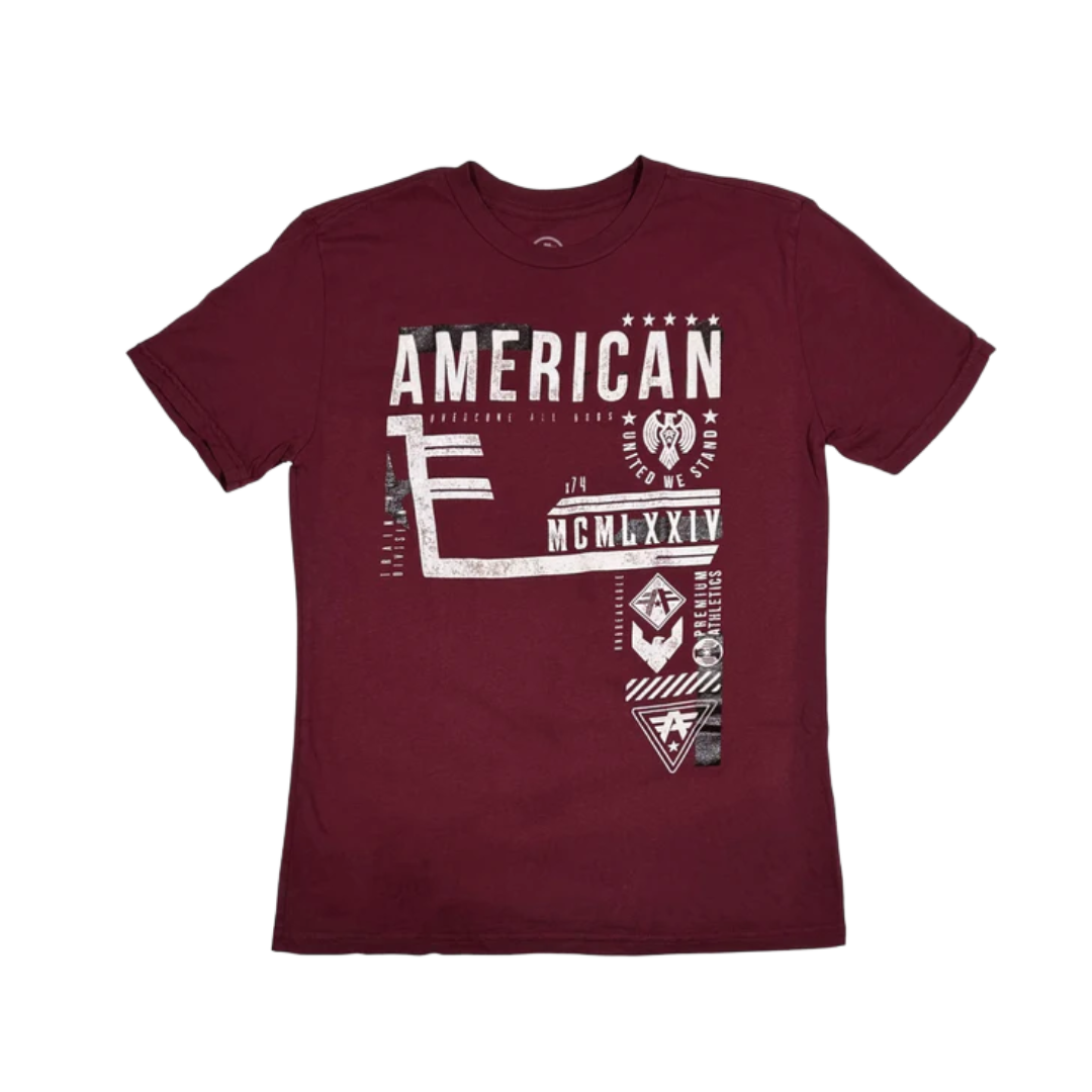 American Fighter Youth Boy's Colwell Tee Red Shirt