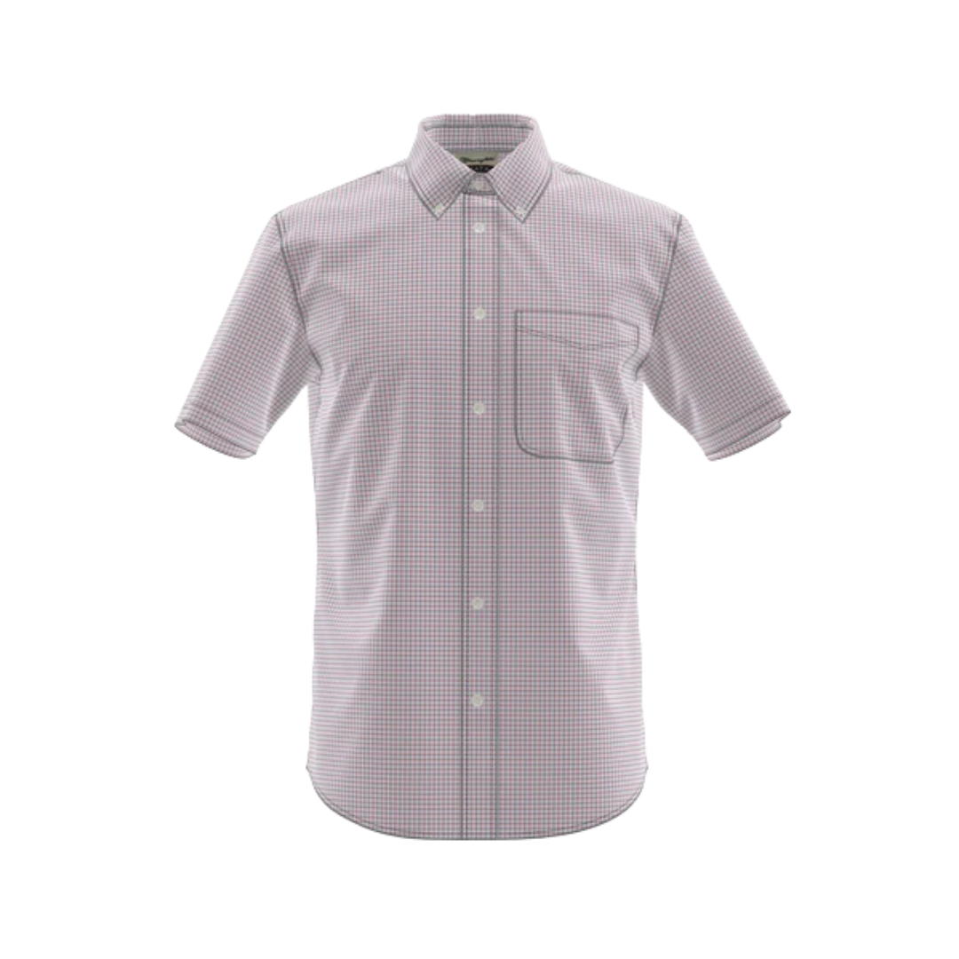 Wrangler Men's Riata Short Sleeve Purple Shirt - Big & Tall