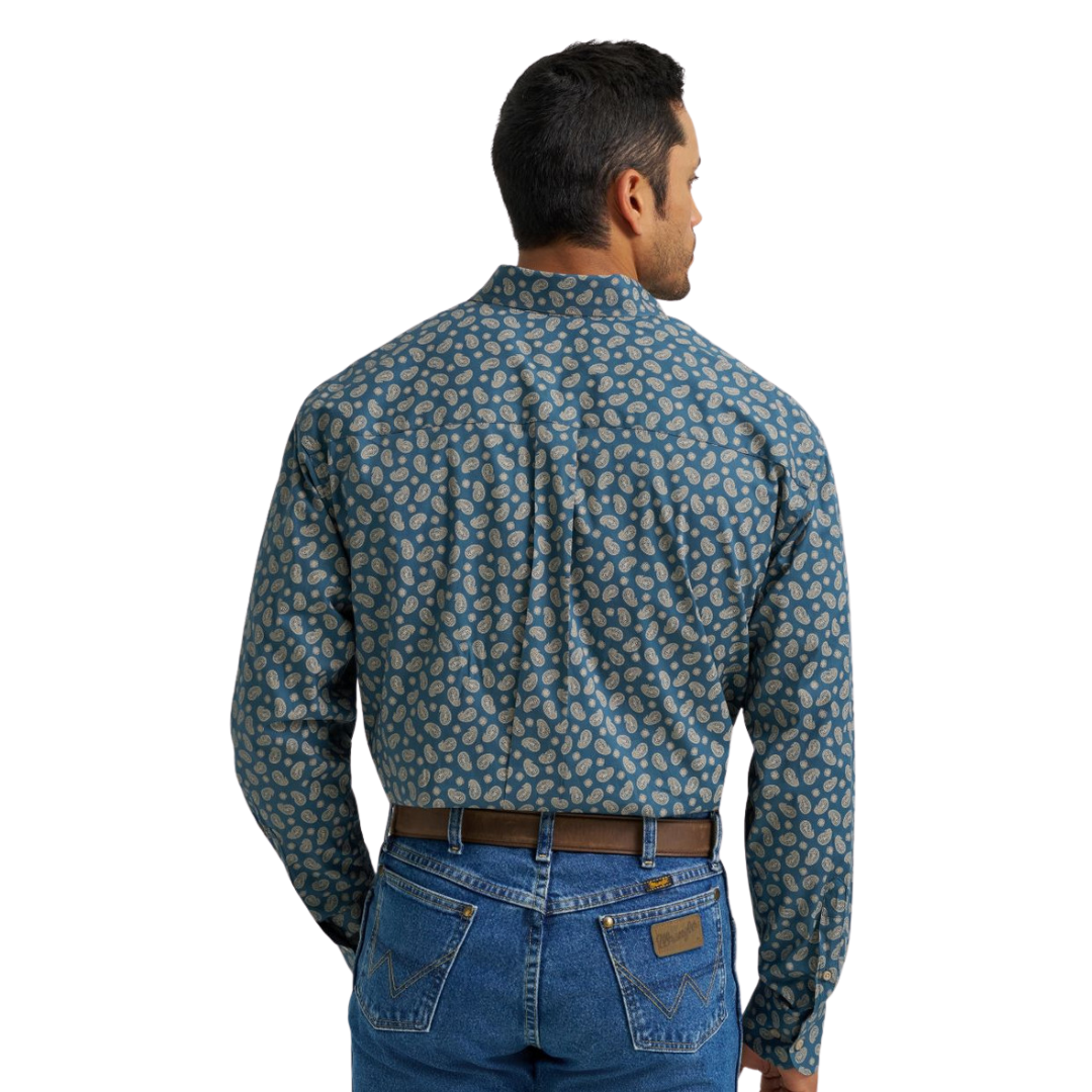 Wrangler Men's George Strait Paisley Mallard Shirt