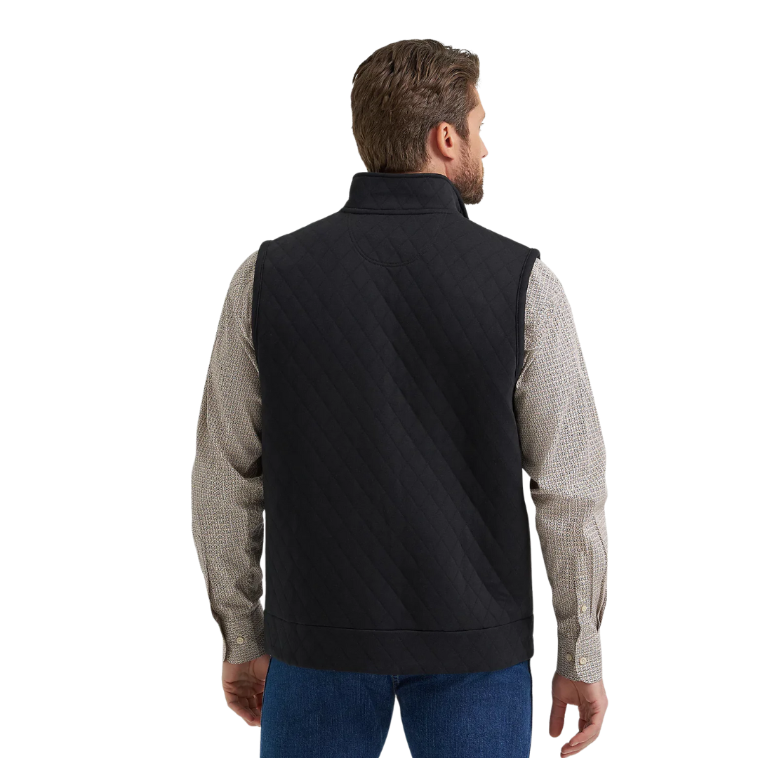 Wrangler Men's Knit Full Zip Black Vest