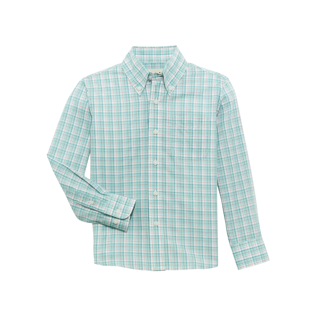Wrangler Youth Boy's Riata Turquoise Shirt