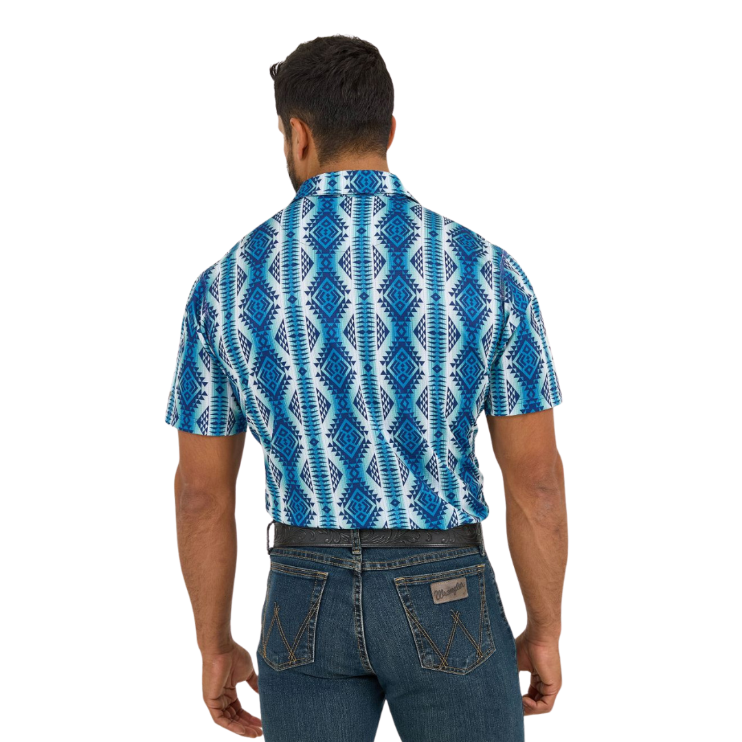 Wrangler Men's Performance Polo Mystic Blue Shirt