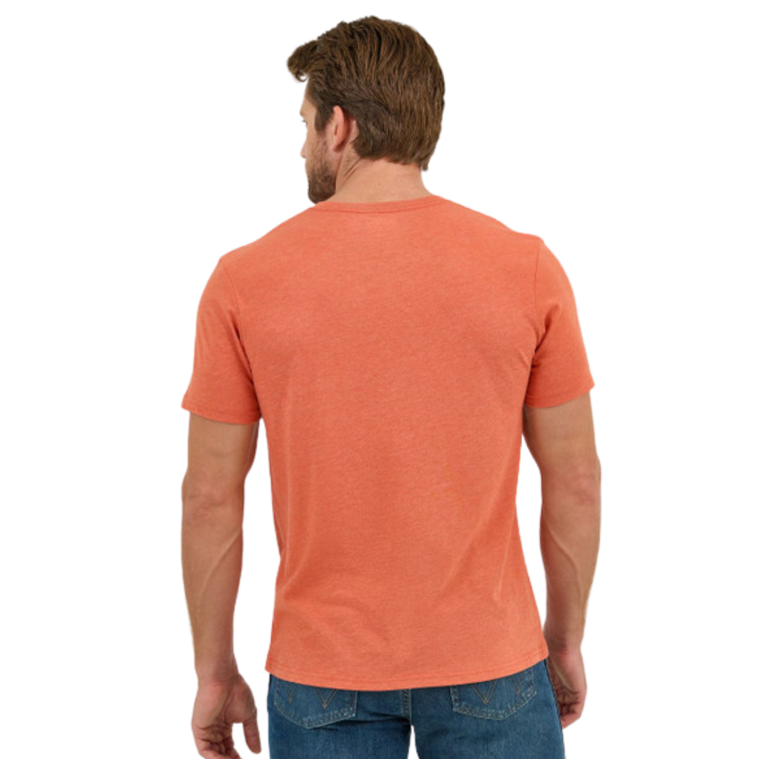 Wrangler Men's Rope Emblem Sienna Cotton Blend Tee Shirt