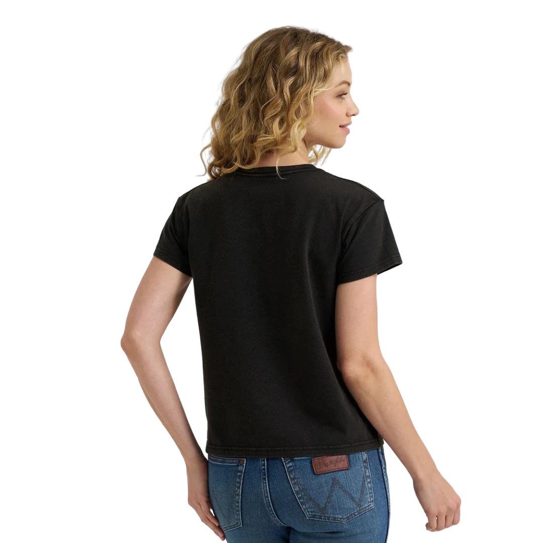 Wrangler Women's Jet Retro Graphic Black Tee Shirt