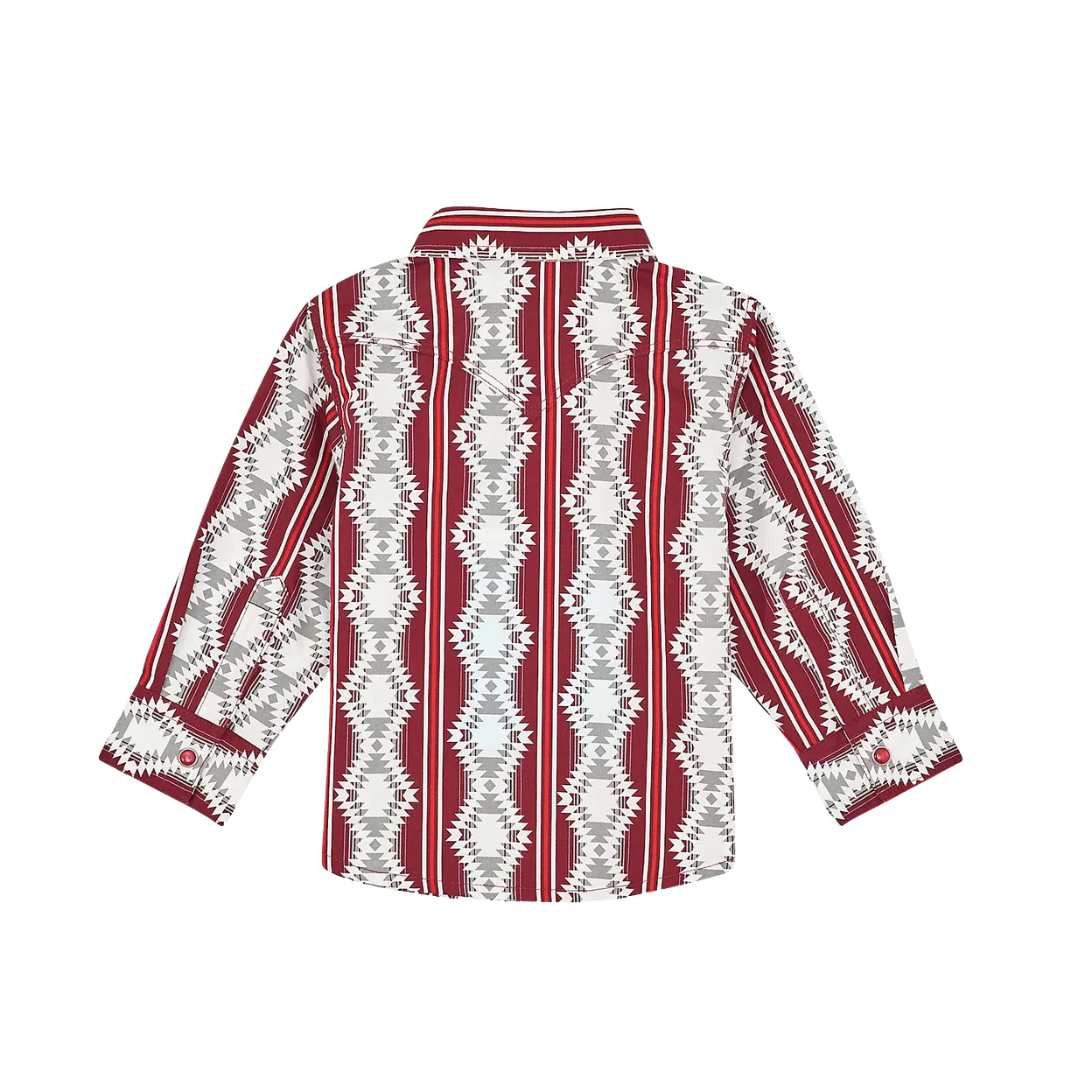 Wrangler Infant Boy's Checotah Snap Burgundy Shirt