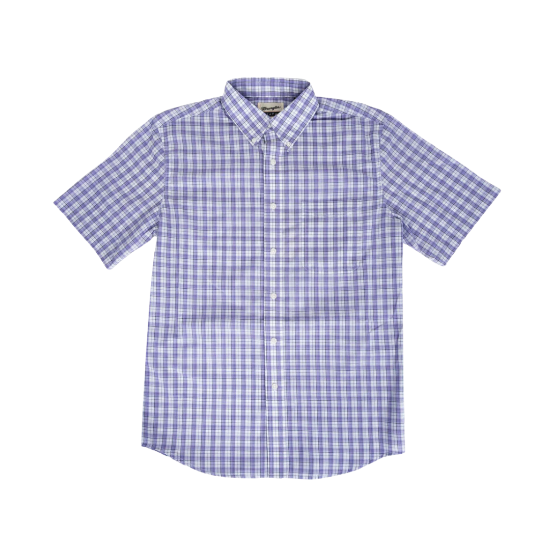 Wrangler Men's Riata Dress Short Sleeve Blue Shirt