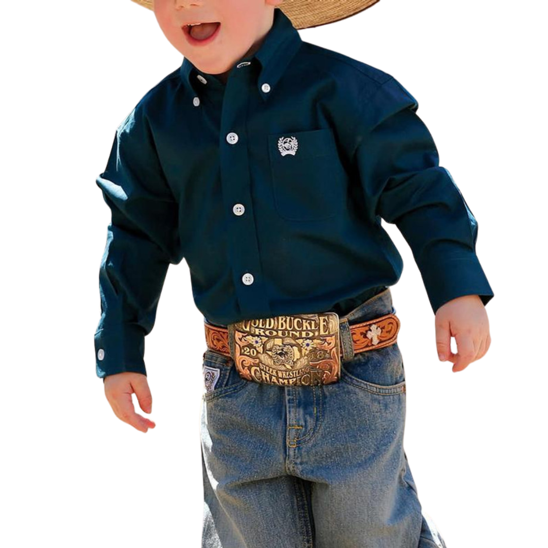 Cinch Infant Boy's Solid Teal Shirt