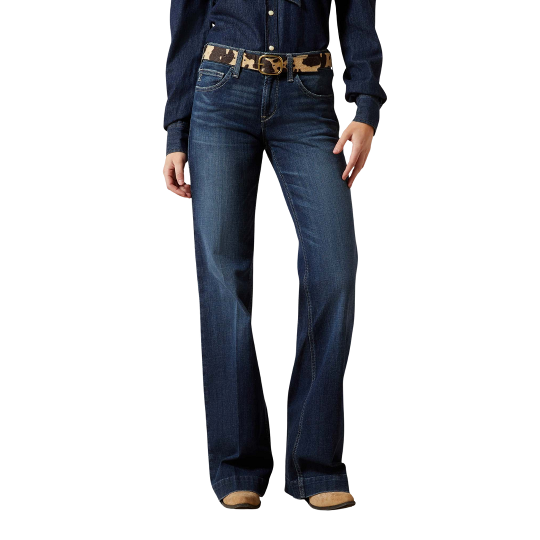 Ariat Women's Perfect Rise Trouser Dark Wash Blue Jeans