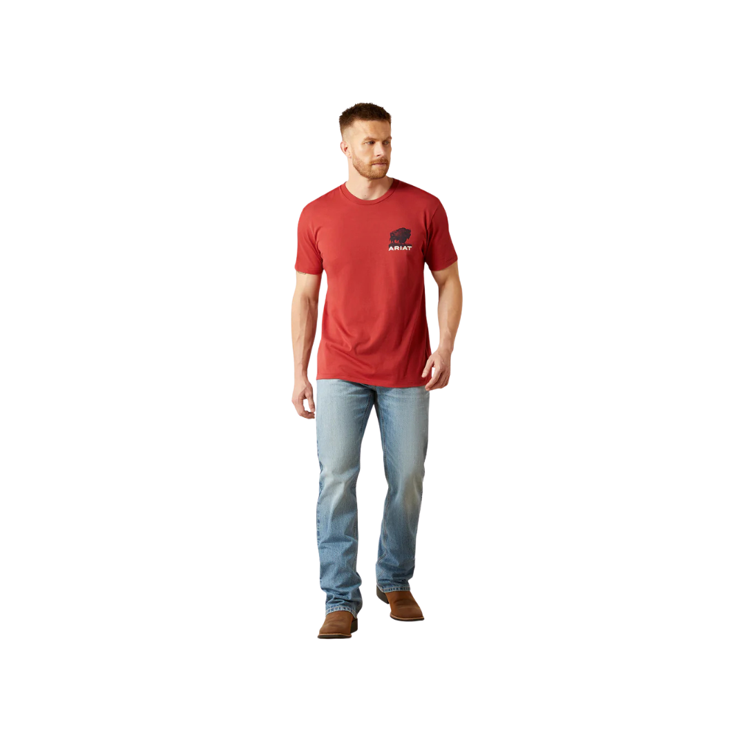 Ariat Men's Buffalo Brick Red Shirt